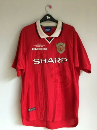 Vintage 1999 Manchester United Champions League Large Shirt Man Utd
