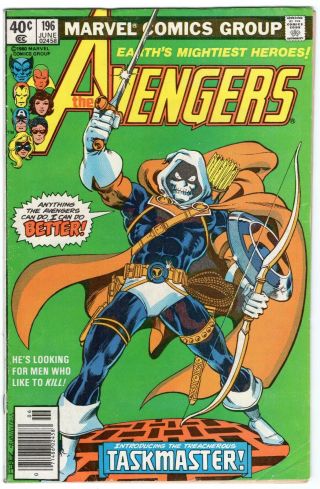 Avengers 196 Vg 1st Appearance Of Taskmaster (marvel,  1980)
