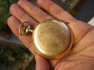 Antique Elgin National Watch Co.  17 Jewels Pocket Watch - Runs Not 8