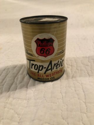 Phillips 66 Trop Arctic Motor Oil Can Coin Bank
