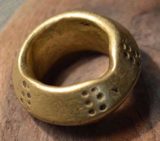 Antique Ethiopian Ethnic Brass Metal Ring From Ethiopia Africa,  Ring Size 5 1/2