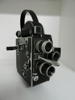 Vintage Paillard Bolex H8 Movie Camera In Leather Travel Case