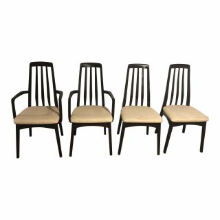 Set Of 4 Danish Modern Rosewood Dining Chairs By Benny Linden