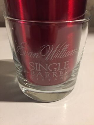 Evan Williams " Single Barrel Vintage " Bourbon/whiskey On The Rocks Glass