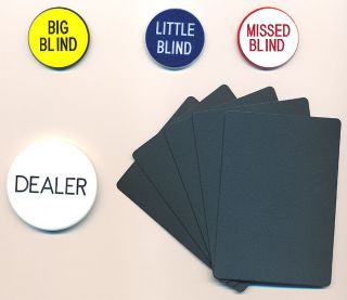 Casino Grade Items Dealer Button Set Blind Buttons Cut Cards Hold 