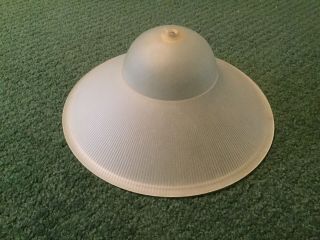 Vintage Frosted Glass Flying Saucer Replacement Ceiling Fixture Shade Globe 8 "