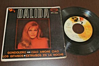 Dalida Gondolero,  3 1967 Mexico 7 " Ep Chanson Unique Ps