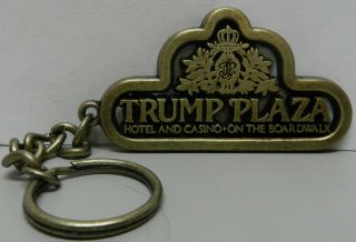 Crest Key Ring Chain Brass Donald Trump Plaza Hotel Casino Ac President