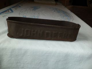 Antique John Deere Tractor/implement Tool Box Tray Advertising Vintage Farm Old