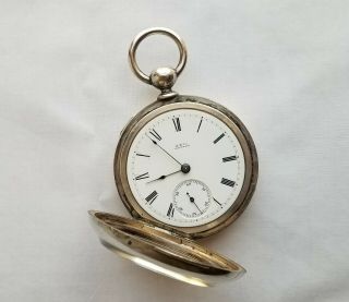 1877 Waltham Pocket Watch,  William Ellery,  18s,  11 Jewel,  Silver,  For Repair 3