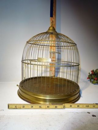 Hendryx Brass Vintage Round Bird Cage Dometop 11.  5 " Good Cond.