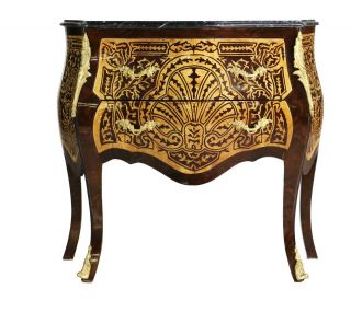 Fabulous Dark Louis Xv Style Marble Top Commode