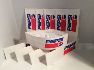 10x Vintage Pepsi 1991 - 1996 Soda Jerk Fountain Paper Hat.  Old Stock.