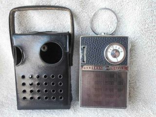 Vintage Ge Transistor Radio P - 851c Black Chrome W/ Case & Box
