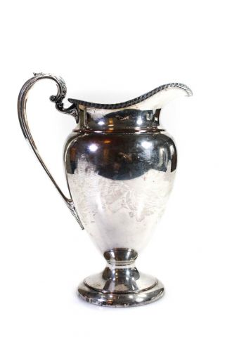 Crescent Silverware Mfg.  Co.  Silver Plated Vintage Water Pitcher