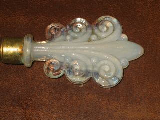 Vintage Alladdine Lamp Finial,  Somewhat Clear Glass,  No Damage