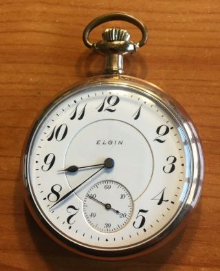 Antique 1910 Elgin 7 Jewel,  Size 16 Pocket Watch