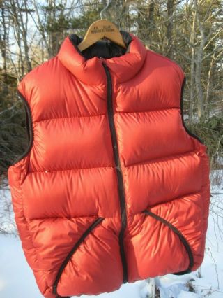 Vintage Red " Feathered Friends " Red Down Vest - Men 