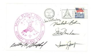 1992 Space Shuttle Columbia Sts - 52 Crew Signed Cachet Cover Fdc,  Patch,  Sticker