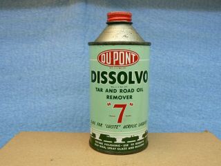 Vintage Dupont Dissolvo Tar Road Oil Remover Can