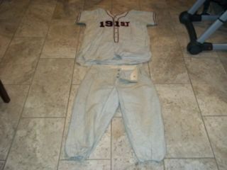 Vintage Wilson Wool Military Us Army 191th Baseball Uniform Jersey Pants