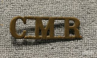 Ww1 Cef Cmr,  Canadian Mounted Rifles Shoulder Title Badge (inv20668)