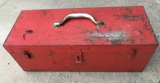 Vintage Rare Snap On Tools Kra - 4 Hand Carry Tool Box With Tray Heavy Duty