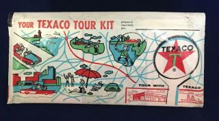 Vintage Texaco Tour Kit Map Holder Gas Station 1960 
