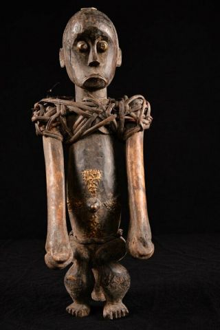 10344 African Old Fang Statue,  Gabon Wood Carved