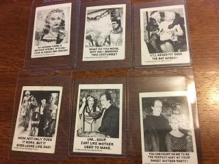 6 - 1964 Leaf The Munsters Cards 2,  17,  19,  30,  35,  48
