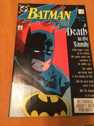 Batman 426 (1988,  Dc) A Death In The Family Part One Nm 9.  6 (qty 2)