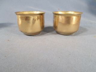 Vintage Brass Cup Spacers For Electric Lamp Part Or Candle 1&3/8 Inches Tall