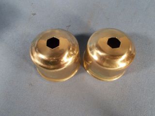 Vintage Brass Cup Spacers for Electric Lamp part or Candle 1&3/8 inches tall 3