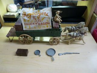 1955 Roy Rogers Fix - It Chuck Wagon Western Ideal Vintage Antique Toy