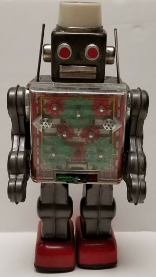 Vintage Horikawa Machine Robot 1963 Gear Tin Metal Japan / Restoration