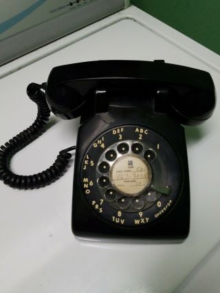 Vintage Black Rotary Dial Desk Telephone Norhtern Electric Itt Phone