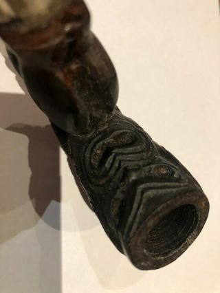 old maori tobacco pipe - zealand 3