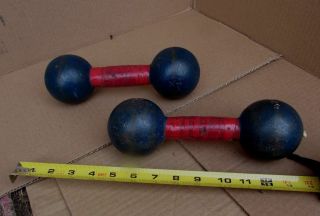 Vintage Globe Exercise Weights Dumbells Matched Set 4k 10 Lbs