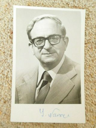 President Navon Of Israel - Good Signed Photo
