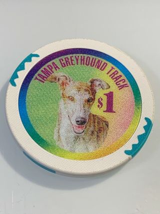 Tampa Greyhound Track $1 Casino Chip Tampa Florida 3.  99