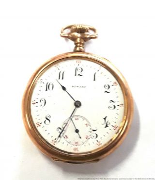 Antique 1910 16s 17 Jewel E Howard Watch Co.  Mens Pocket Watch To Fix With Mono