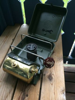 Optimus No.  111 Tourist stove from Sweden.  Military color. 2