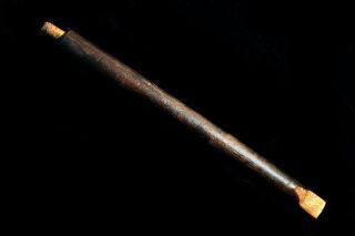 Native American Indian Authentic Antique Hand Carved Wood Pipe Stem Circa 1890
