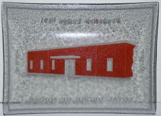 Vtg Glass Advertising Tray Dish 1973 Frederick Lodge 371 Loyal Order of Moose 3