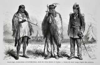 1868 Tour Du Monde Print Santee & Ponca Sioux Indian Chiefs Native American West