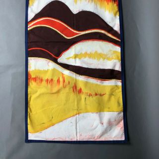 Vintage 1970s Batik Wall Hanging Textile Art Panel Midcentury Modern 3