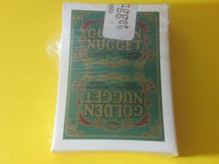 Vintage Golden Nugget Las Vegas Casino Playing Cards Green Deck Downtown