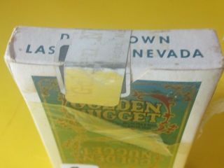 Vintage Golden Nugget Las Vegas Casino Playing Cards Green Deck Downtown 3