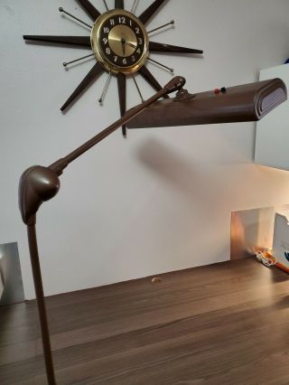 Vtg Mid Century Industrial Floating Drafting Clamp Lamp Flexo Art Specialty Lqqk