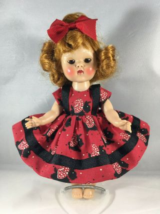Scotty Dog Red Dress For Ginny W - Bloomers & Hair Bow (no Doll)